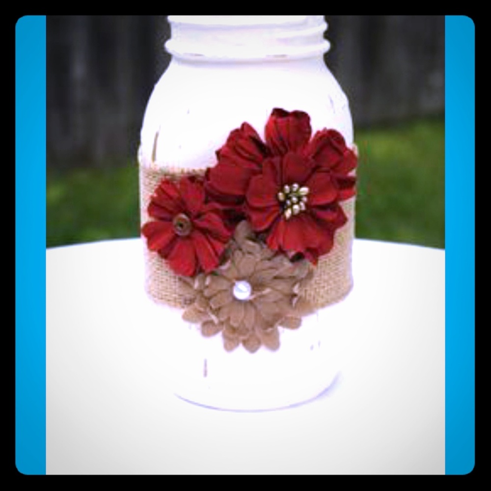 Matte Mason jars, rustic, variable size and color